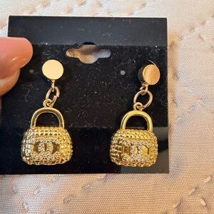 Upcycled Chanel earrings